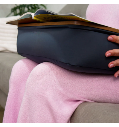 Coussin avec support de lecture ergonomique inclinable pour livre, tablette et ordinateur
