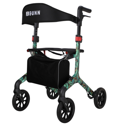 Déambulateur 4 roues élégant léger et pliable avec siège Rio tropical
