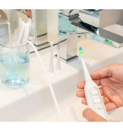 Brosse à dents électrique 3 en 1 détartrante avec jet dentaire Haepi Julia