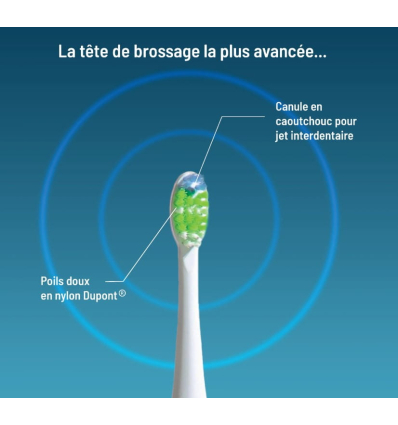 Brosse à dents électrique 3 en 1 détartrante avec jet dentaire Haepi Julia