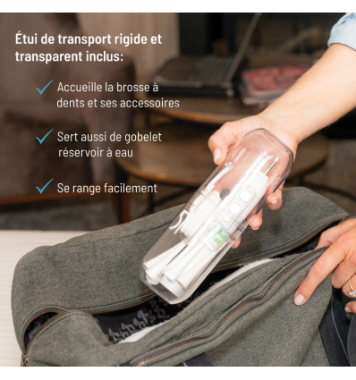Brosse à dents électrique 3 en 1 détartrante avec jet dentaire Haepi Julia