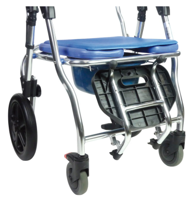 Chaise de douche percée mobile et pliante Minorque avec palette pliable