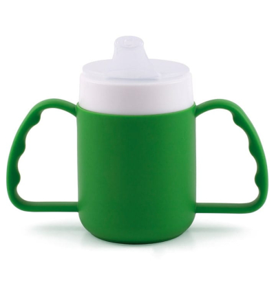 Tasse isotherme avec couvercle et anses Facility pour une prise en main facile vert