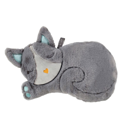 Coussin chauffant en forme d'animal à chauffer au micro-ondes chat