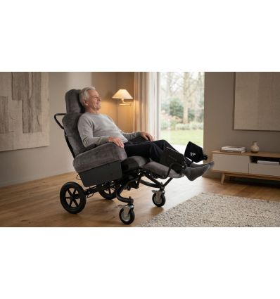 Fauteuil médical roulant à pousser à inclinaison électrique EDEN e Innov'SA