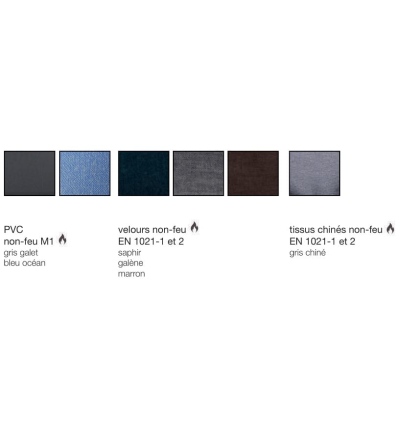 Coloris et revêtement du fauteuil médical roulant à pousser à inclinaison électrique EDEN e Innov'SA