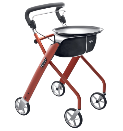 Rollator d'intérieur 4 roues Let’s Dream TrustCare orange mobio