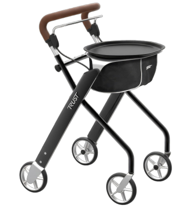 Rollator d'intérieur 4 roues Let’s Dream TrustCare noir mobio
