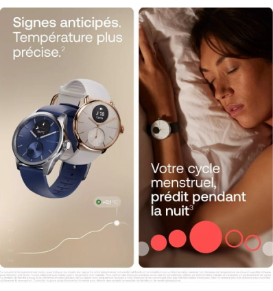 Montre connectée hybride ScanWatch 2 Withings 42 mm noire