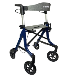 Rollator 4 roues pliant avec siège Neo Light bleu