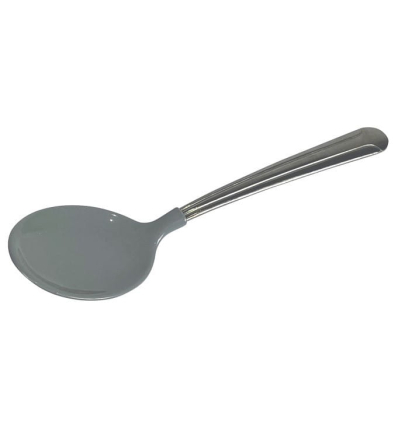 Cuillère ergonomique caoutchoutée courte PLASTISOL gris