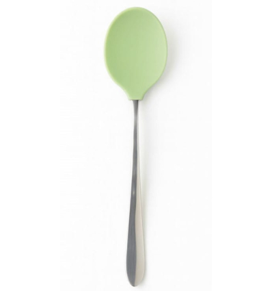 Cuillère ergonomique caoutchoutée longue PLASTISOL vert