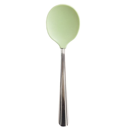 Cuillère ergonomique caoutchoutée courte PLASTISOL vert