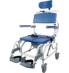 Fauteuil de douche percé inclinable à roulettes Aston Tilt Pro
