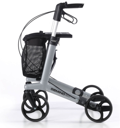 Déambulateur 4 roues léger et pliable avec siège Gemino 20 gris