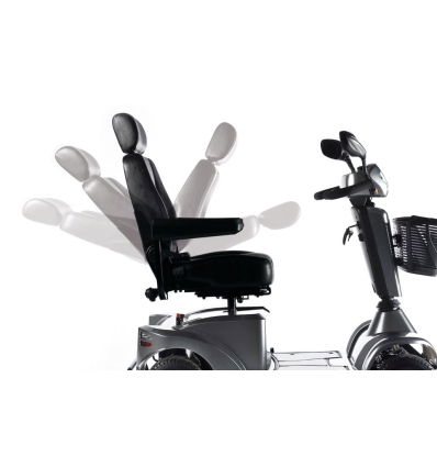 Scooter électrique PMR 4 roues Sterling S400 Sunrise avec dossier inclinable