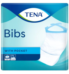 Bavoirs jetables pour adultes TENA Bibs – Lot de 75