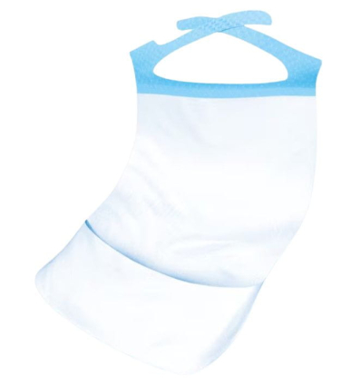 Bavoirs jetables pour adultes TENA Bibs – Lot de 75