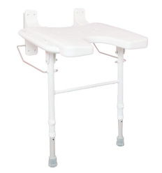 Siège de douche mural rabattable Açores blanc