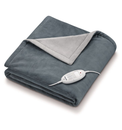 Couverture polaire chauffante Beurer grise
