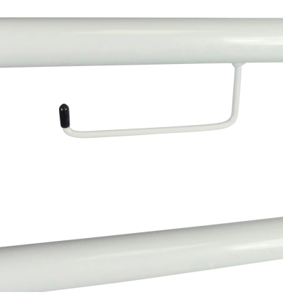Barre d'appui WC PMR relevable avec distributeur de papier toilette Fidji sur pied