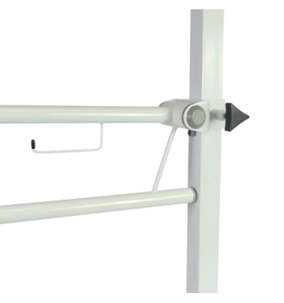 Barre d'appui WC PMR relevable avec distributeur de papier toilette Fidji sur pied
