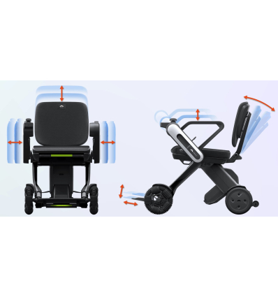 Fauteuil roulant électrique pliant en carbone Whill Model C Lite