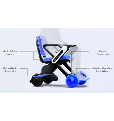 Fauteuil roulant électrique pliant en carbone Whill Model C Lite