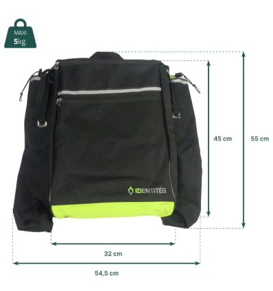 Dimensions du sac à dos imperméable pour fauteuil roulant Prowheel