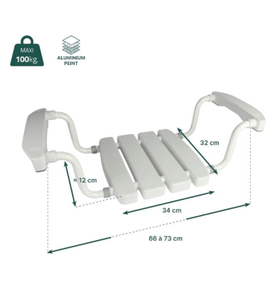 Dimensions du siège de bain suspendu Mayotte