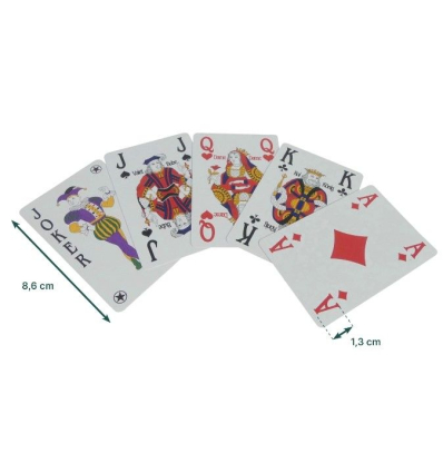 Dimensions du jeu de 54 cartes à gros caractères Optic