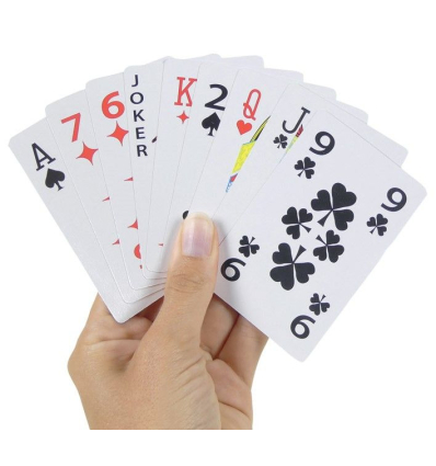 Jeu de 54 cartes à gros caractères Optic