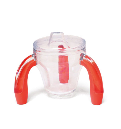Tasse tripode ergonomique à bec orange