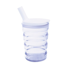Verre anti-renversement avec paille Iso transparent