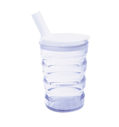 Verre anti-renversement avec paille Iso transparent
