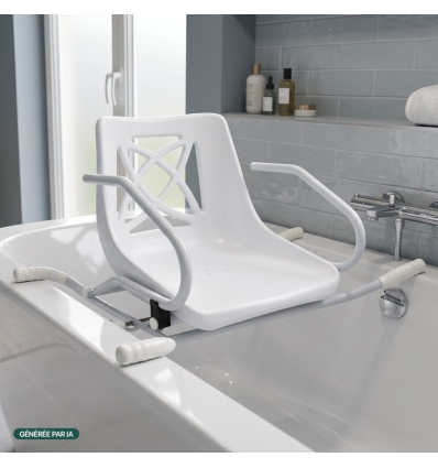 Siège de baignoire pivotant avec accoudoirs relevables Stromboli dans la salle de bain
