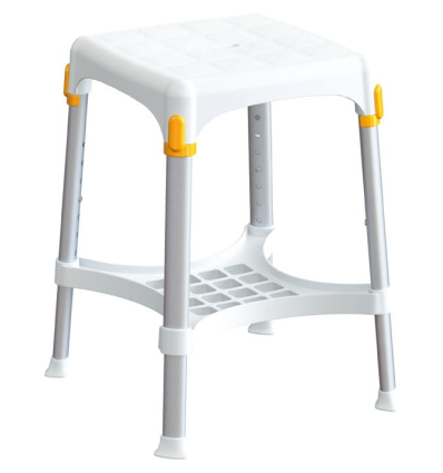 Tabouret de douche compact Capri avec plateau