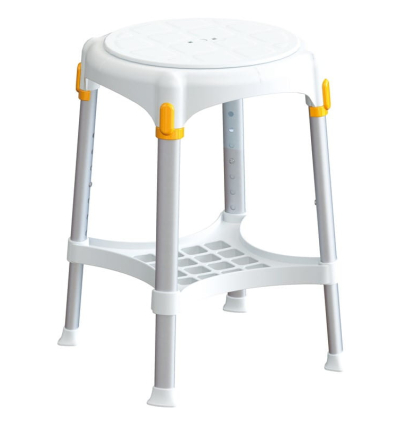 Tabouret de douche rotatif Capri avec plateau