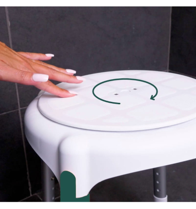 Tabouret de douche rotatif Capri