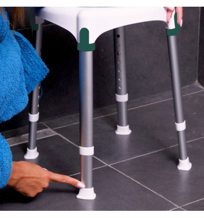 Tabouret de douche rotatif Capri antidérapant