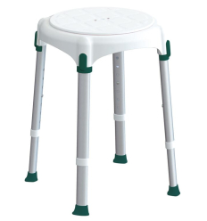 Tabouret de douche rotatif Capri blanc