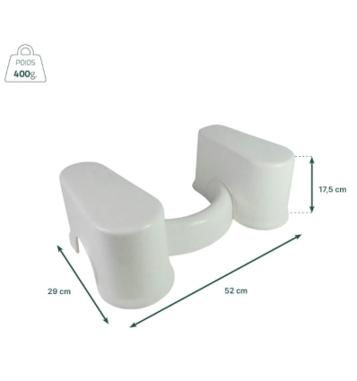 Dimensions du marche pied toilette position naturelle
