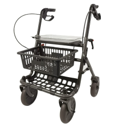 Déambulateur 4 roues léger et pliable Primo avec panier et plateau