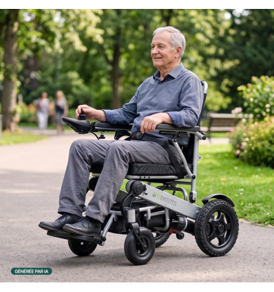 Fauteuil roulant électrique pliable ultra léger ergonomique Motorlight pour personne âgée