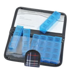 Pilulier semainier avec pochette de transport Ergo
