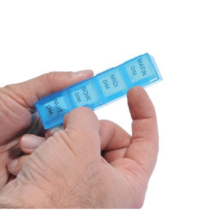 Pilulier semainier avec pochette de transport Ergo