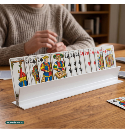 Support ergonomique incurvé pour cartes à jouer