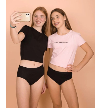 Culotte menstruelle lavable pour adolescente MARIE Comfy Slip noire