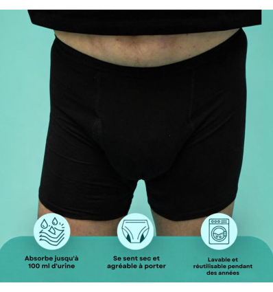 Boxer pour l’incontinence Vincent Wohla – Très forte capacité d’absorption