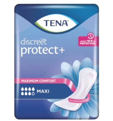 Serviette pour fuites urinaires TENA Discreet Protect+ Maxi